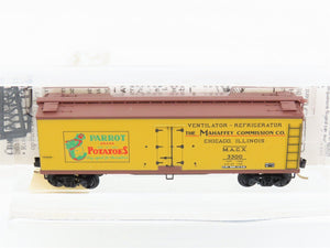 N Scale Micro-Trains MTL 49480 MACX Parrot Brand Potatoes 40' Wood Reefer #3300