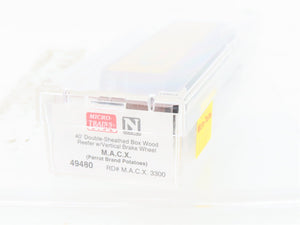 N Scale Micro-Trains MTL 49480 MACX Parrot Brand Potatoes 40' Wood Reefer #3300