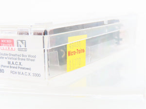 N Scale Micro-Trains MTL 49480 MACX Parrot Brand Potatoes 40' Wood Reefer #3300