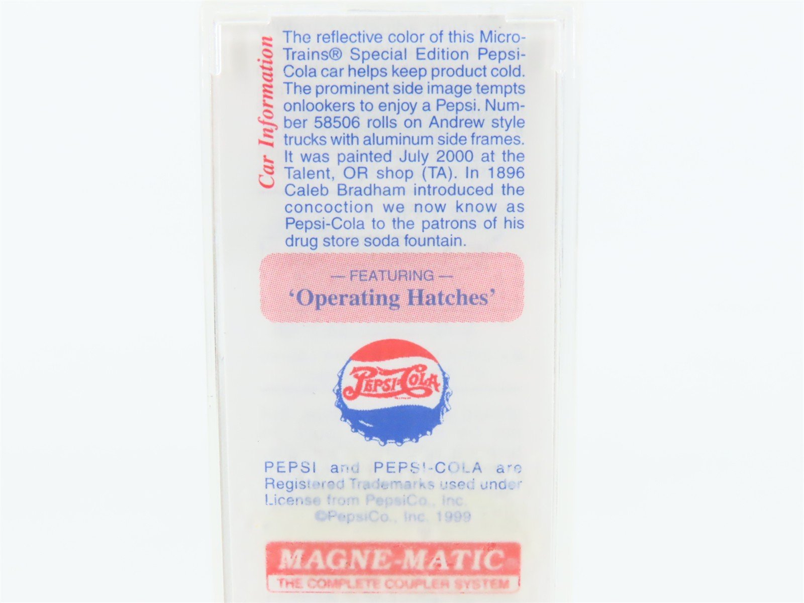 N Micro-Trains MTL 58560 PCEX Pepsi Cola 