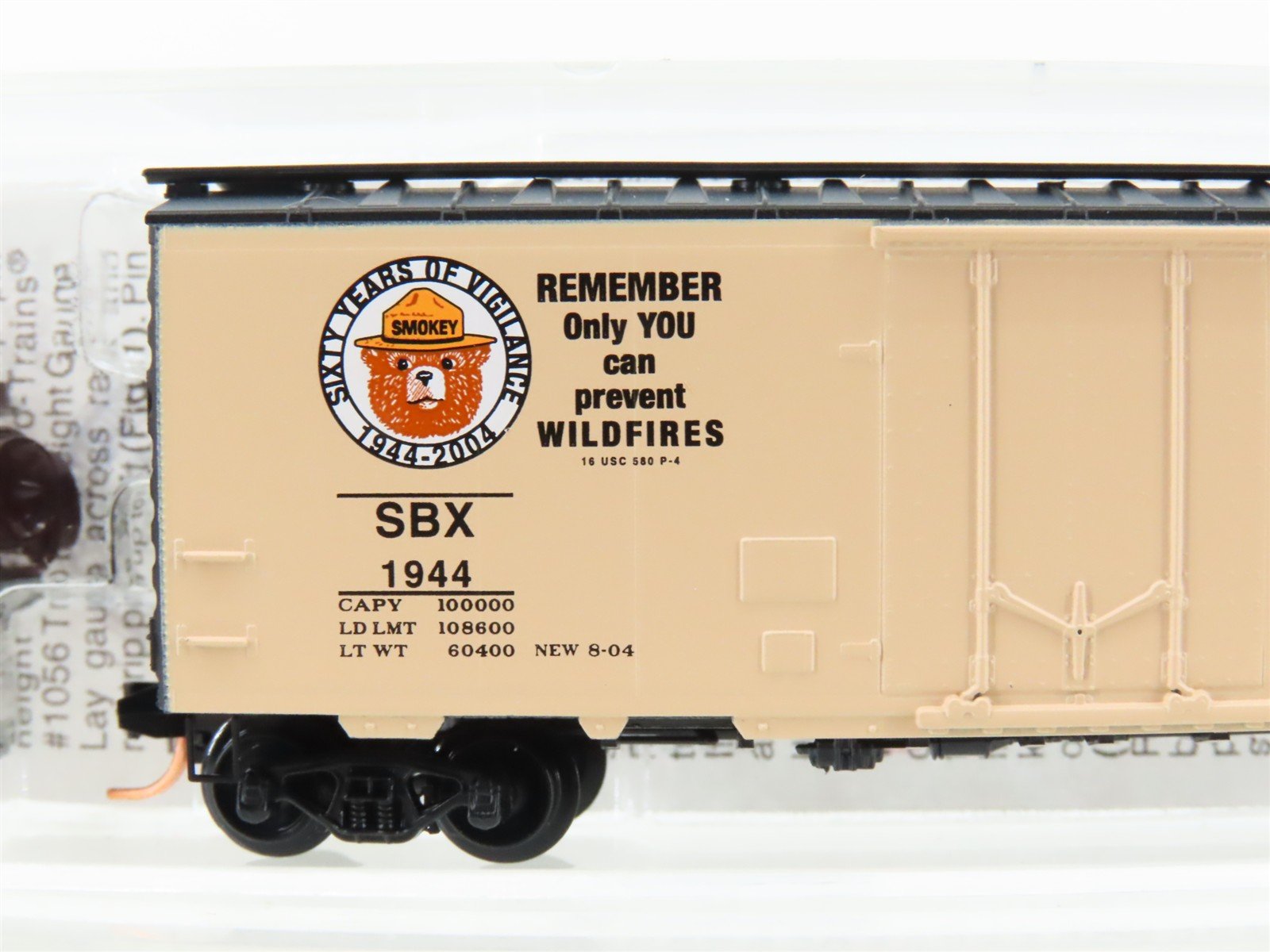 N Micro-Trains MTL 21480 SBX Smokey Bear Sixty Years of Vigilance Box Car #1944