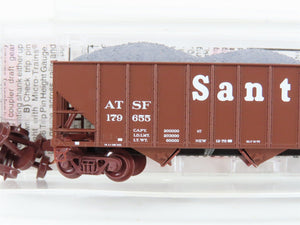 N Scale Micro-Trains MTL 108120.1 ATSF Santa Fe 3-Bay Hopper #179655 w/ Load