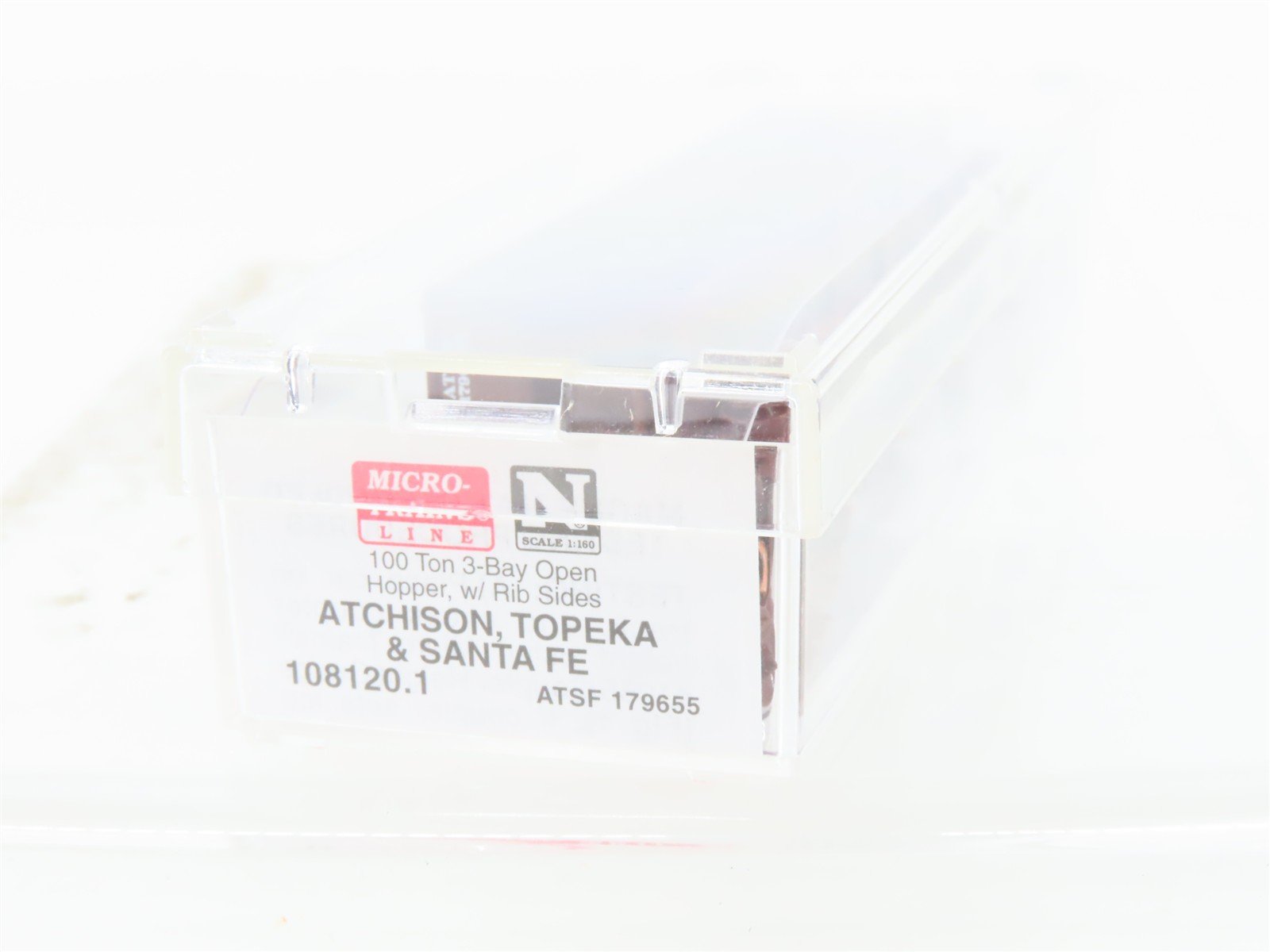 N Scale Micro-Trains MTL 108120.1 ATSF Santa Fe 3-Bay Hopper #179655 w/ Load
