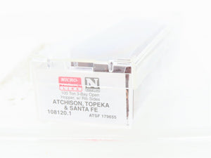 N Scale Micro-Trains MTL 108120.1 ATSF Santa Fe 3-Bay Hopper #179655 w/ Load