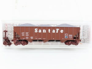 N Scale Micro-Trains MTL 108120.1 ATSF Santa Fe 3-Bay Hopper #179655 w/ Load