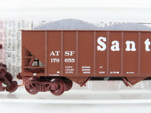 N Scale Micro-Trains MTL 108120.1 ATSF Santa Fe 3-Bay Hopper #179655 w/ Load