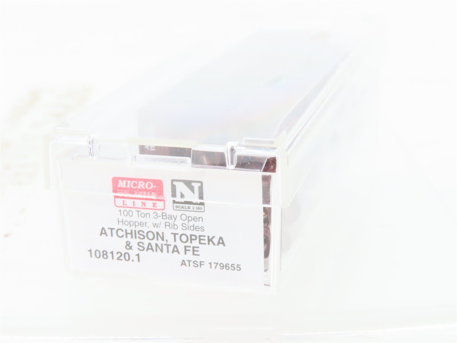 N Scale Micro-Trains MTL 108120.1 ATSF Santa Fe 3-Bay Hopper #179655 w/ Load