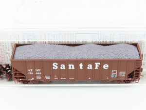 N Scale Micro-Trains MTL 108120.2 ATSF Santa Fe 3-Bay Hopper #179482 w/ Load