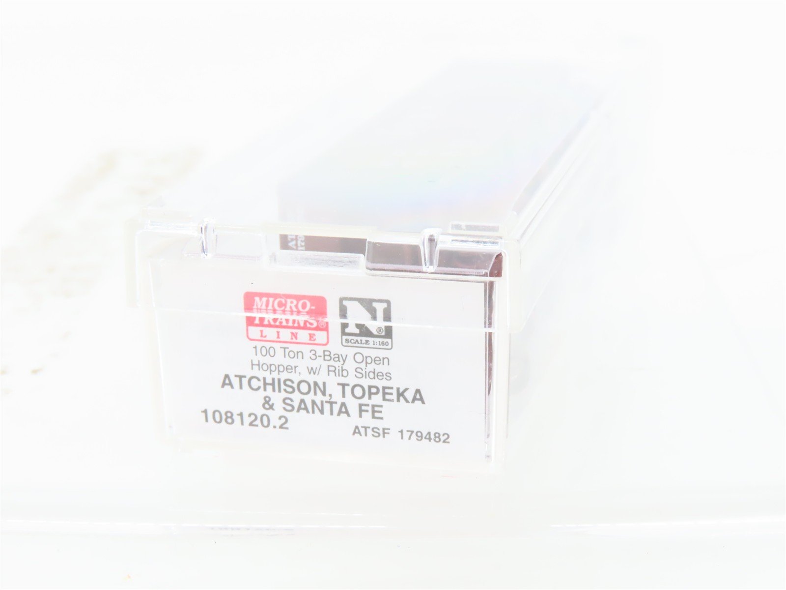 N Scale Micro-Trains MTL 108120.2 ATSF Santa Fe 3-Bay Hopper #179482 w/ Load