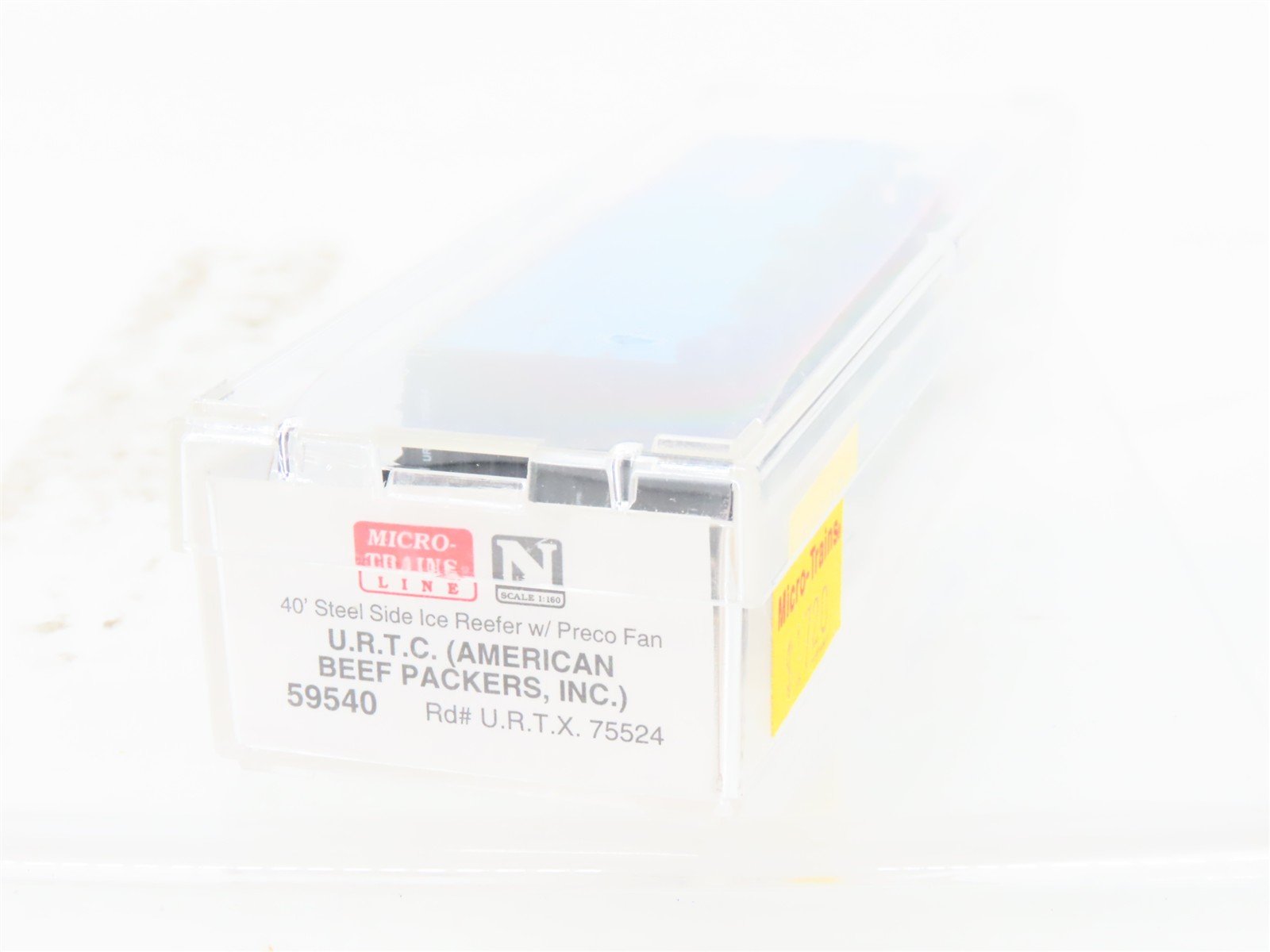 N Scale Micro-Trains MTL 59540 URTX American Beef Packers 40' Ice Reefer #75524