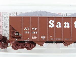 N Scale Micro-Trains MTL 108120.2 ATSF Santa Fe 3-Bay Hopper #179482 w/ Load