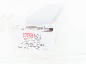 N Scale Micro-Trains MTL 108120.2 ATSF Santa Fe 3-Bay Hopper #179482 w/ Load