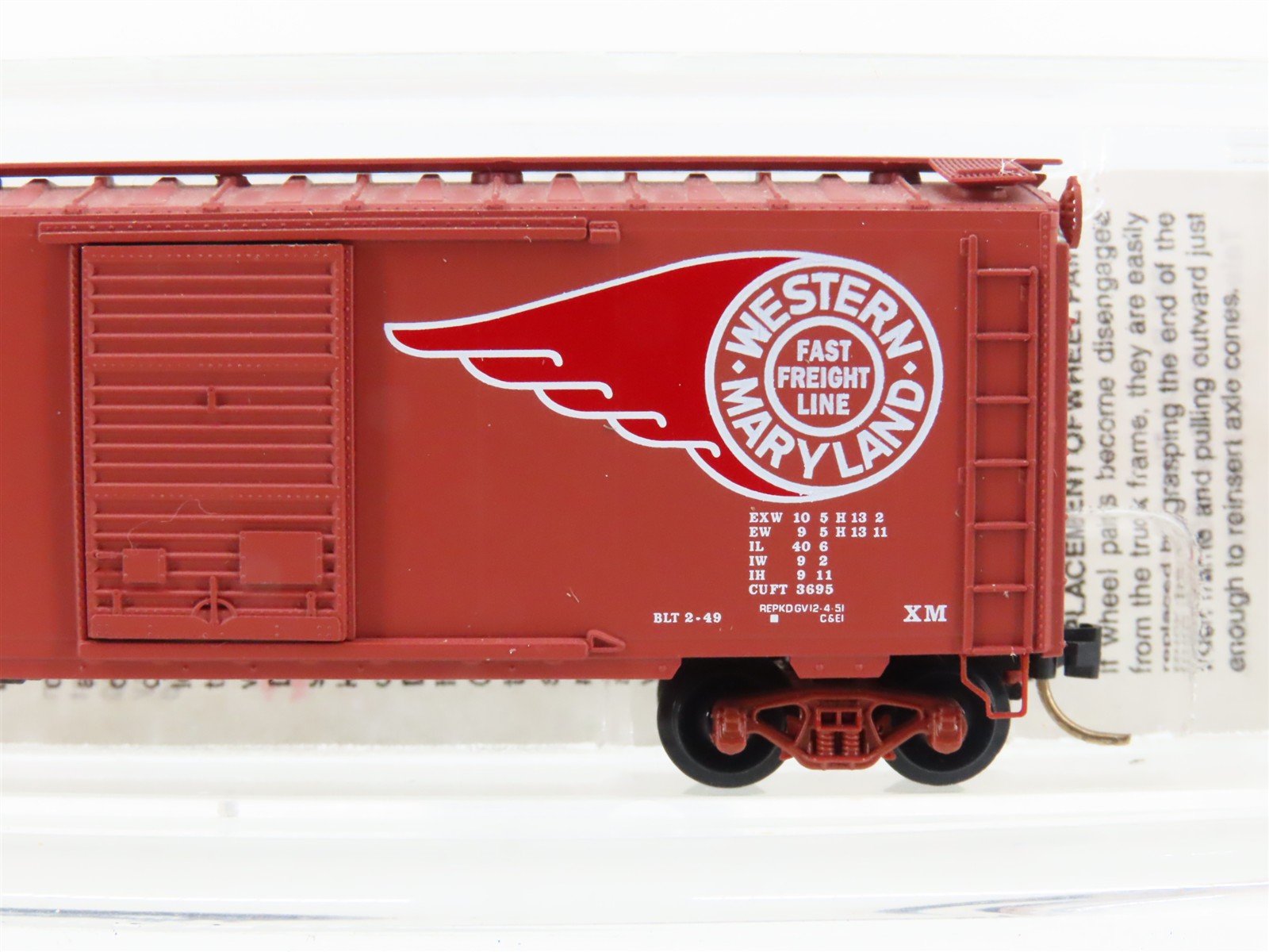 N Micro-Trains MTL 20396 WM Western Maryland Fast Freight 40' Box Car #29140