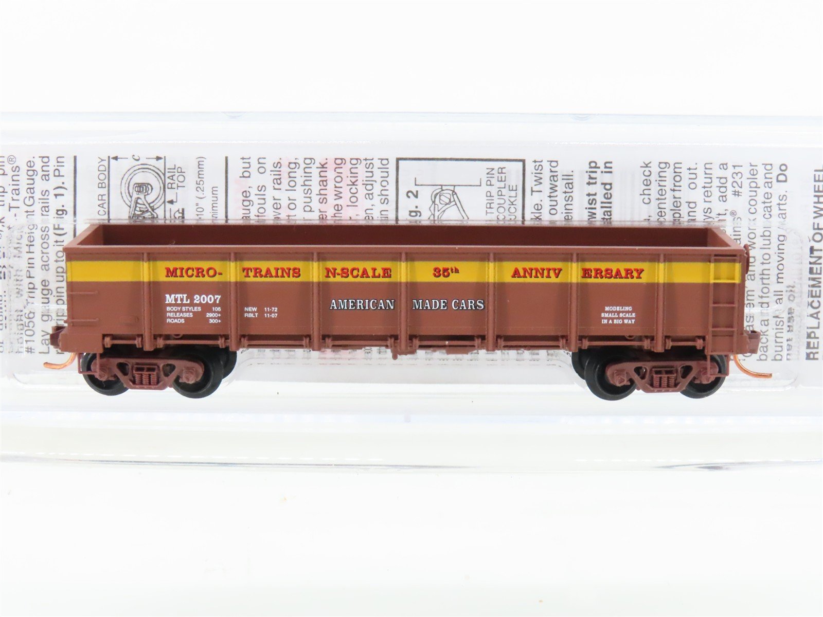 N Scale Micro-Trains MTL 08300035 35th Anniversary 40' Drop Bottom Gondola #2007