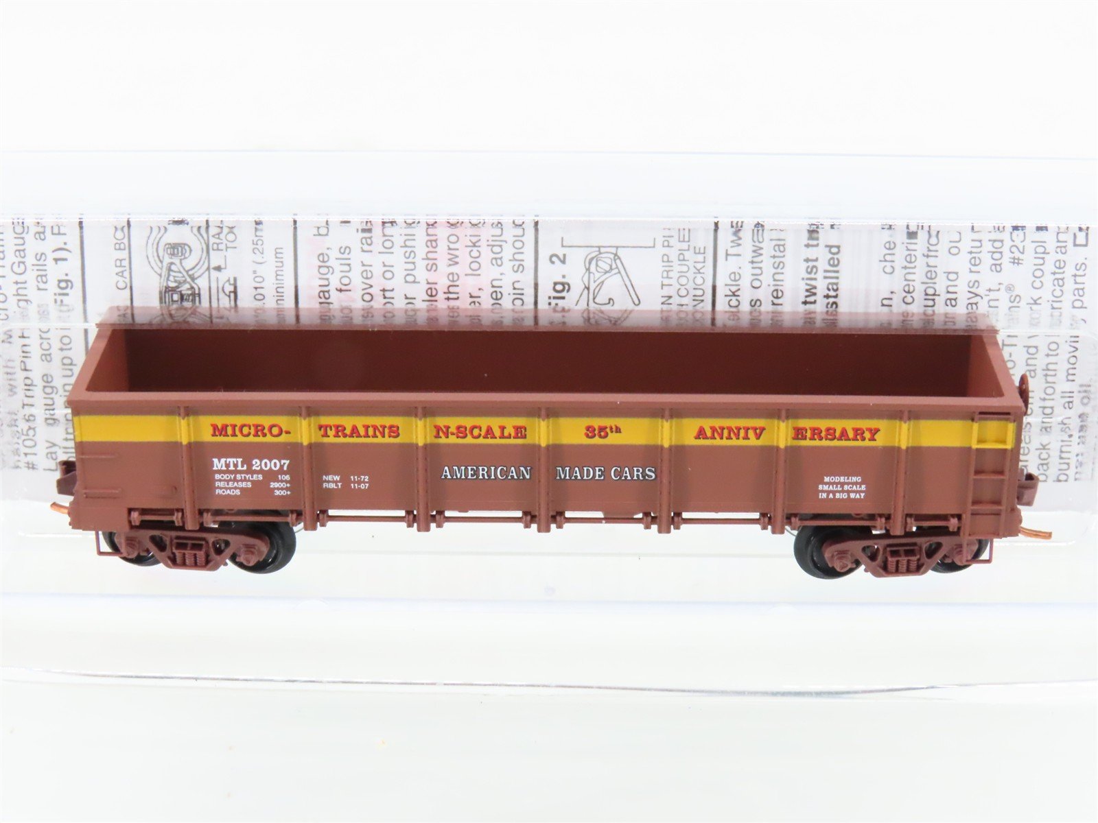 N Scale Micro-Trains MTL 08300035 35th Anniversary 40' Drop Bottom Gondola #2007