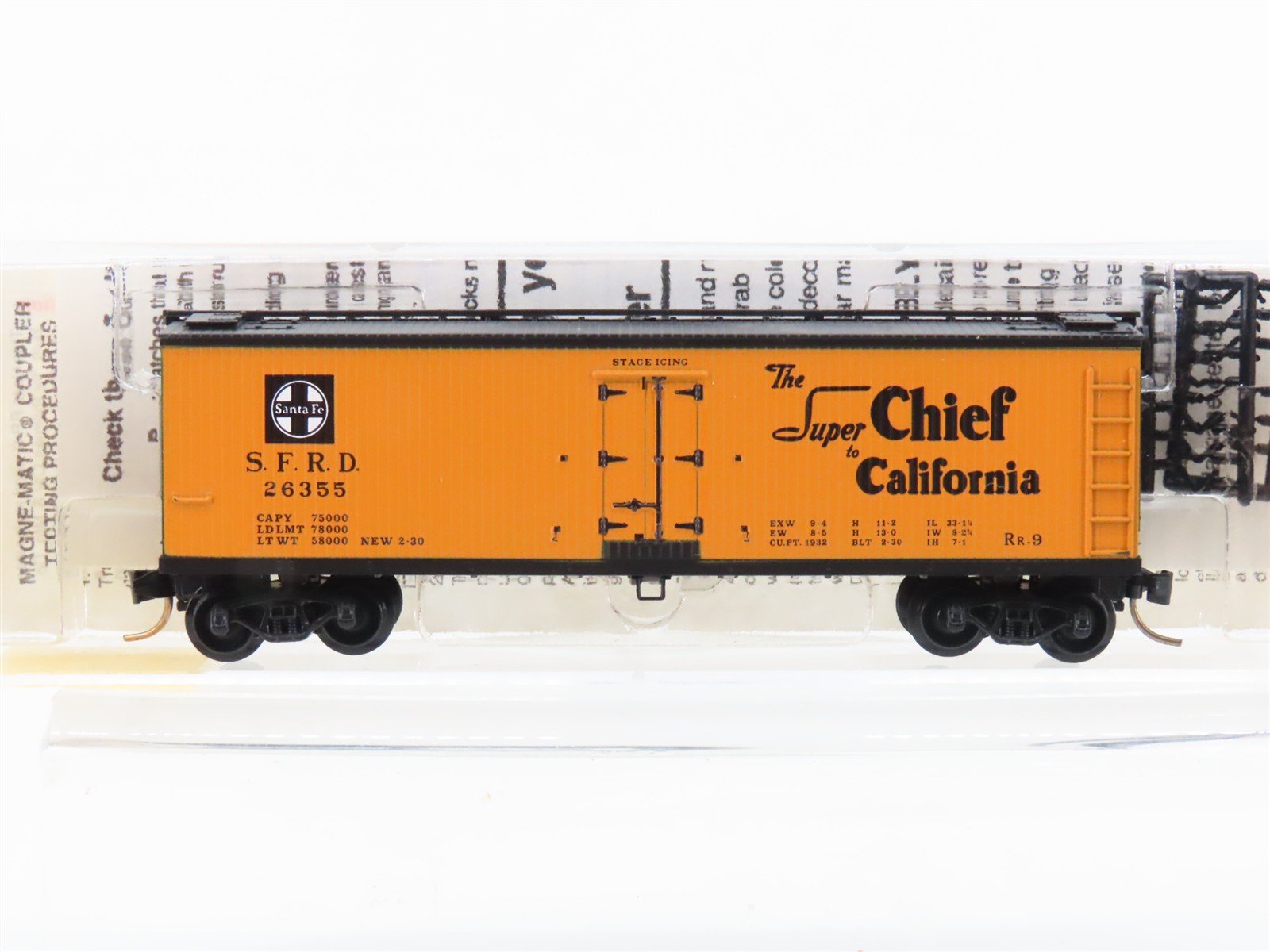 N Scale Micro-Trains MTL 47240 SFRD Santa Fe Super Chief 40' Reefer #26355