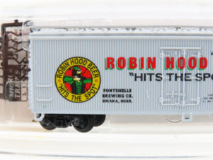 N Scale Micro-Trains MTL 49450 FBX Robin Hood Beer 40' Wood Reefer #4567
