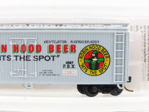 N Scale Micro-Trains MTL 49450 FBX Robin Hood Beer 40' Wood Reefer #4567