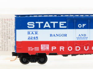 N Scale Micro-Trains MTL 21020 BAR State Of Maine 40' Plug Door Box Car #2245