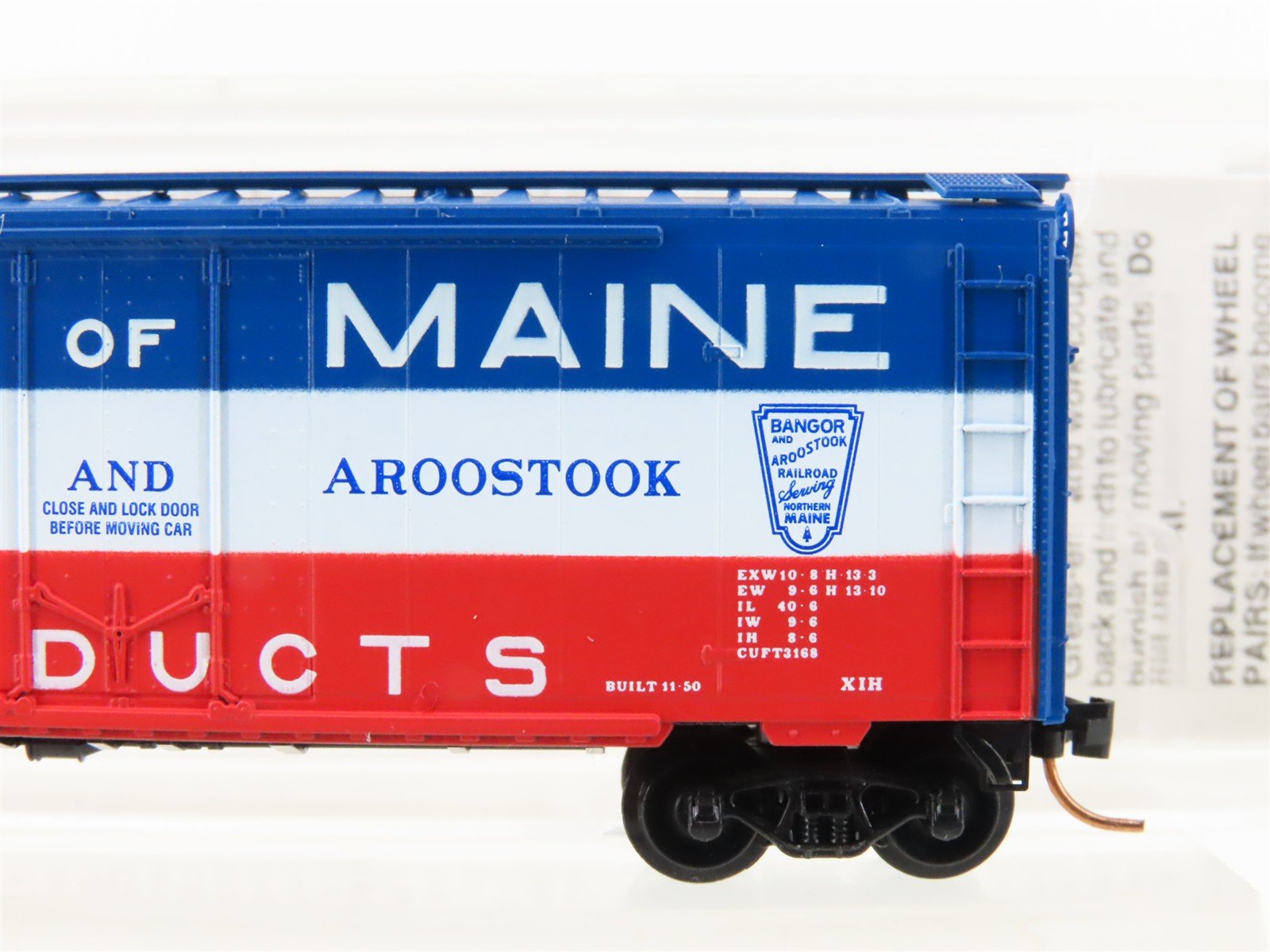 N Scale Micro-Trains MTL 21020 BAR State Of Maine 40' Plug Door Box Car #2245