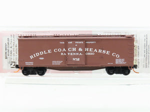 N Scale Micro-Trains MTL Special Run Riddle Coach & Hearse Co. Box Car #12