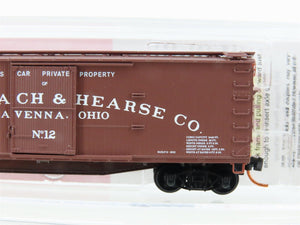 N Scale Micro-Trains MTL Special Run Riddle Coach & Hearse Co. Box Car #12