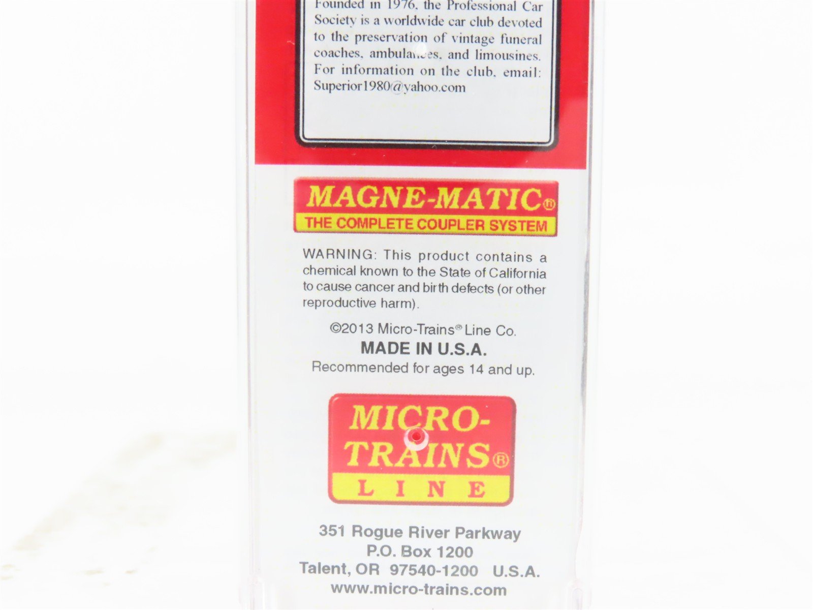 N Scale Micro-Trains MTL Special Run Riddle Coach & Hearse Co. Box Car #12