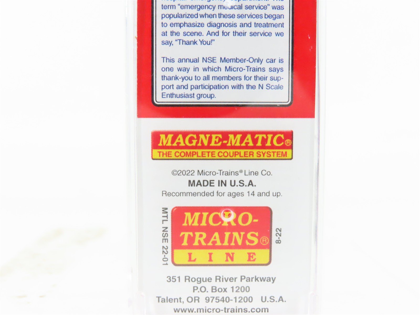 N Scale Micro-Trains MTL NSE 22-01 USFR First Responders 