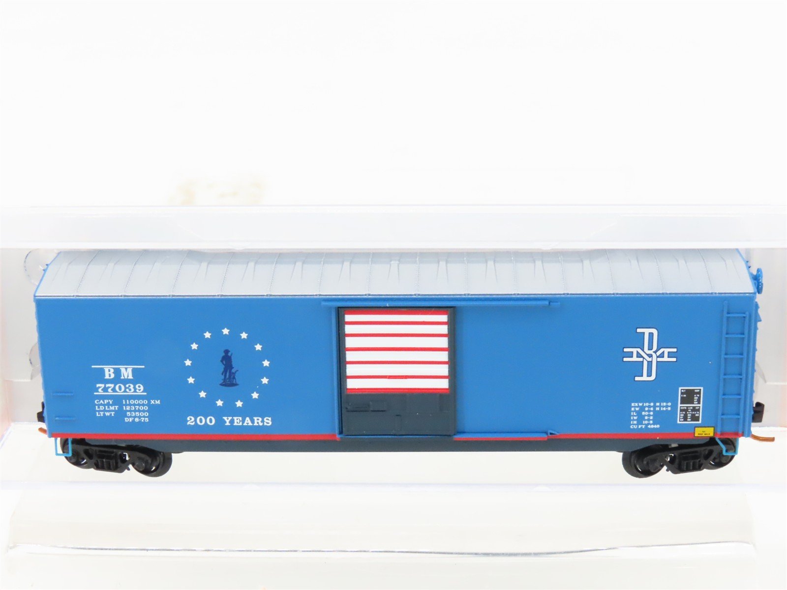 N Scale Micro-Trains MTL NSC 07-85 BM Boston & Maine Bicentennial Box Car #77039