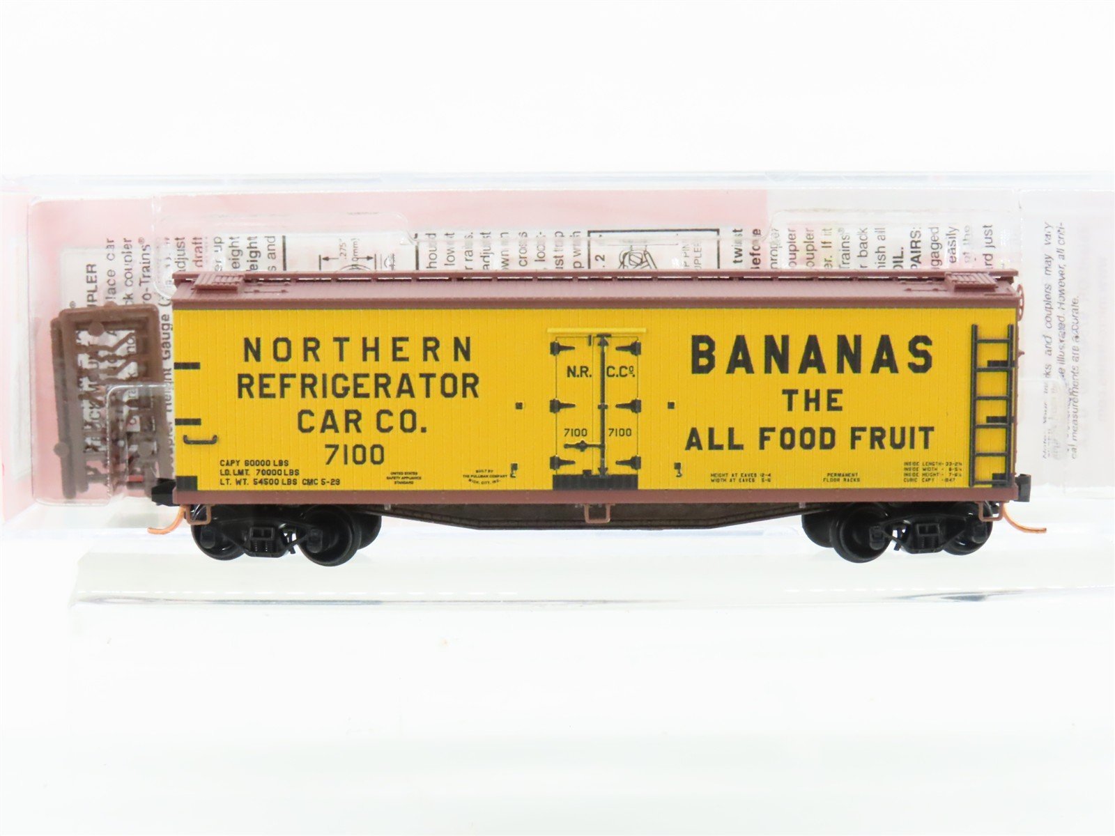 N Micro-Trains MTL NSE 19-01 Northern Refrigerator Car "Bananas" 40' Reefer 7100