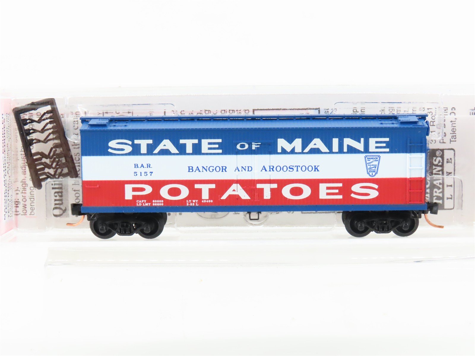 N Scale Micro-Trains MTL NSC 5-04 BAR State Of Maine 40' Wood Reefer #5157