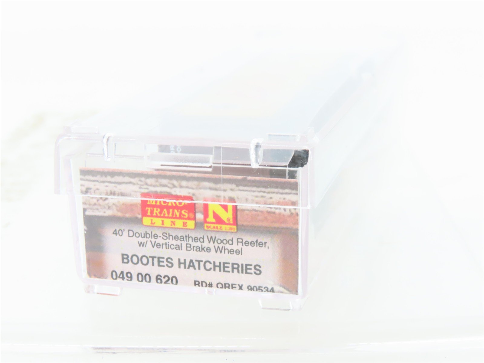 N Scale Micro-Trains MTL 04900620 QREX Boote's Hatcheries 40' Reefer #90534