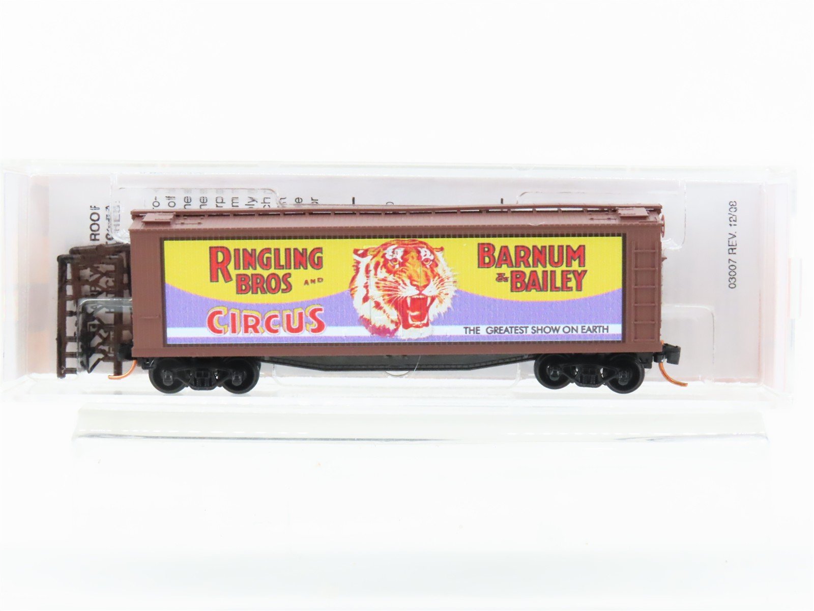 N Micro-Trains MTL 04700410 Ringling Bros. Billboard Car #10 "Tiger" 40' Reefer