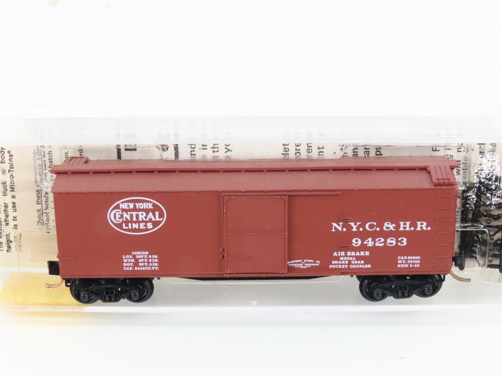 N Scale Micro-Trains MTL 49140 NYC&HR New York Central 40' Wood Reefer #94283