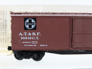 N Scale Micro-Trains MTL 39060 ATSF Santa Fe 40' Wood Box Car #38616C.T.