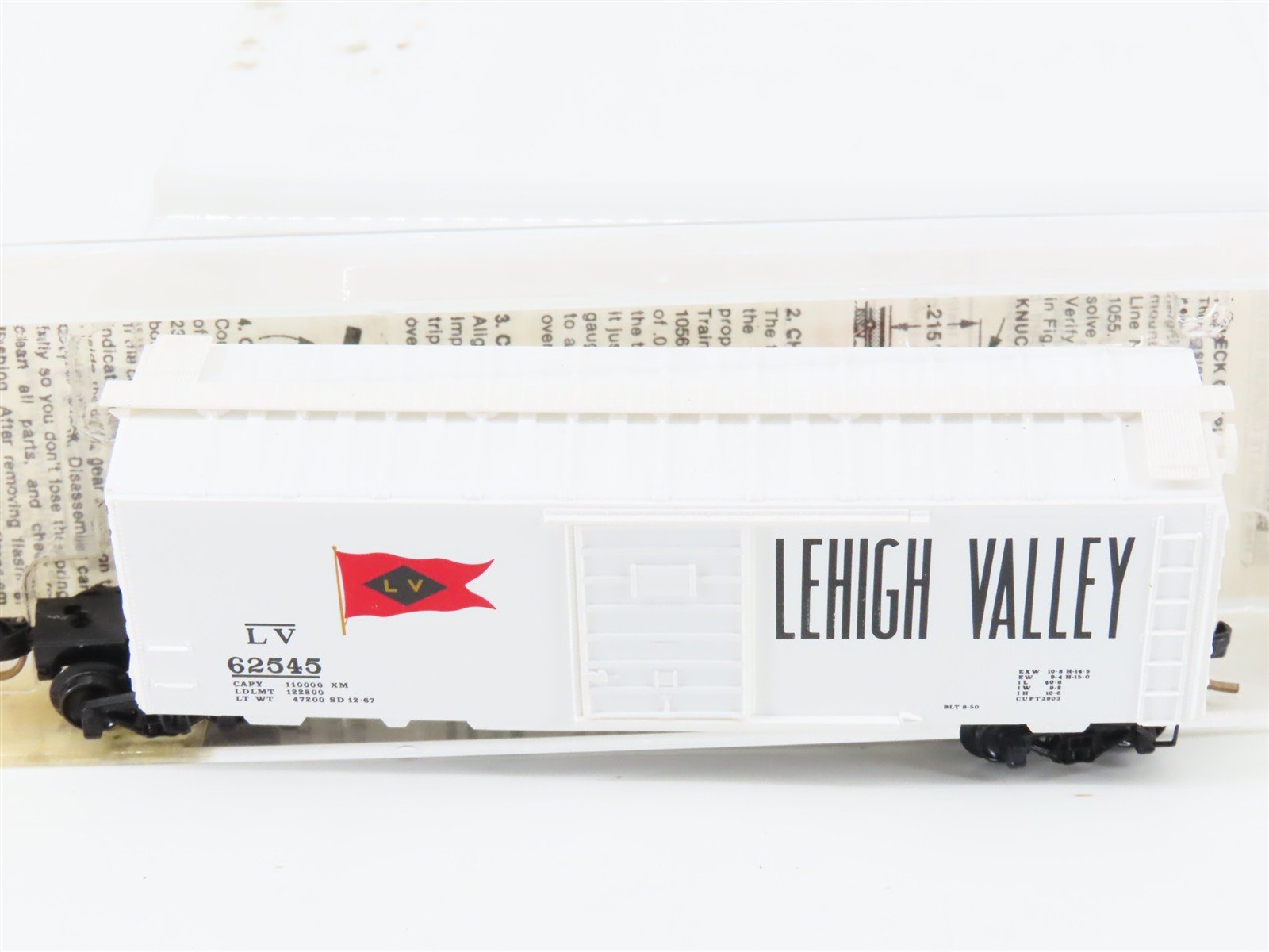 N Scale Micro-Trains MTL 20126 LV Lehigh Valley 40' Single Door Box Car #62545