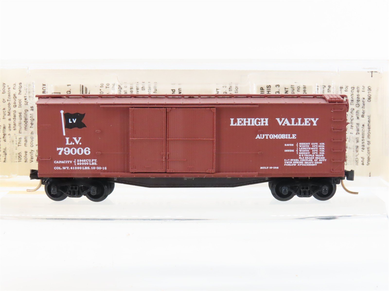 N Scale Micro-Trains MTL 43050 LV Lehigh Valley 40' Automobile Box Car #79006