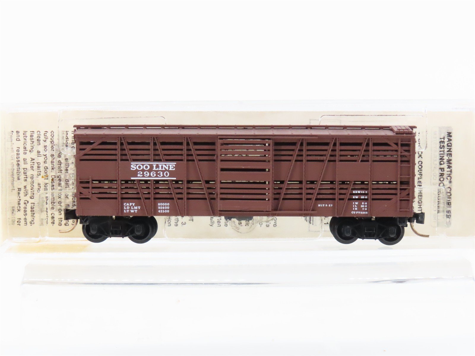 N Scale Micro-Trains MTL 35140 SOO Line 40' Despatch Stock Car #29630