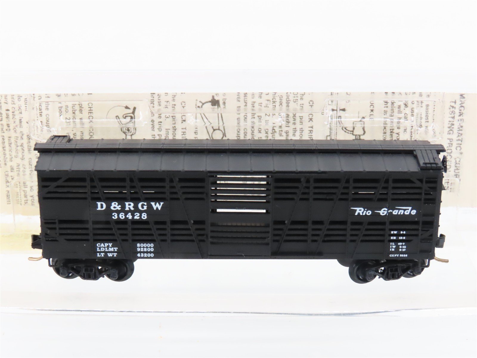N Kadee Micro-Trains MTL 35090 D&RGW Rio Grande 40' Despatch Stock Car #36428