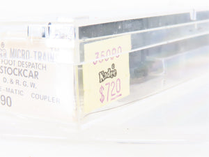 N Kadee Micro-Trains MTL 35090 D&RGW Rio Grande 40' Despatch Stock Car #36428