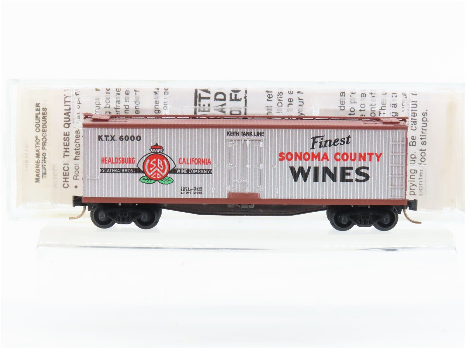 N Scale Kadee Micro-Trains MTL 49070 KTX Scatena Bros. Wine Co. 40' Reefer #6000