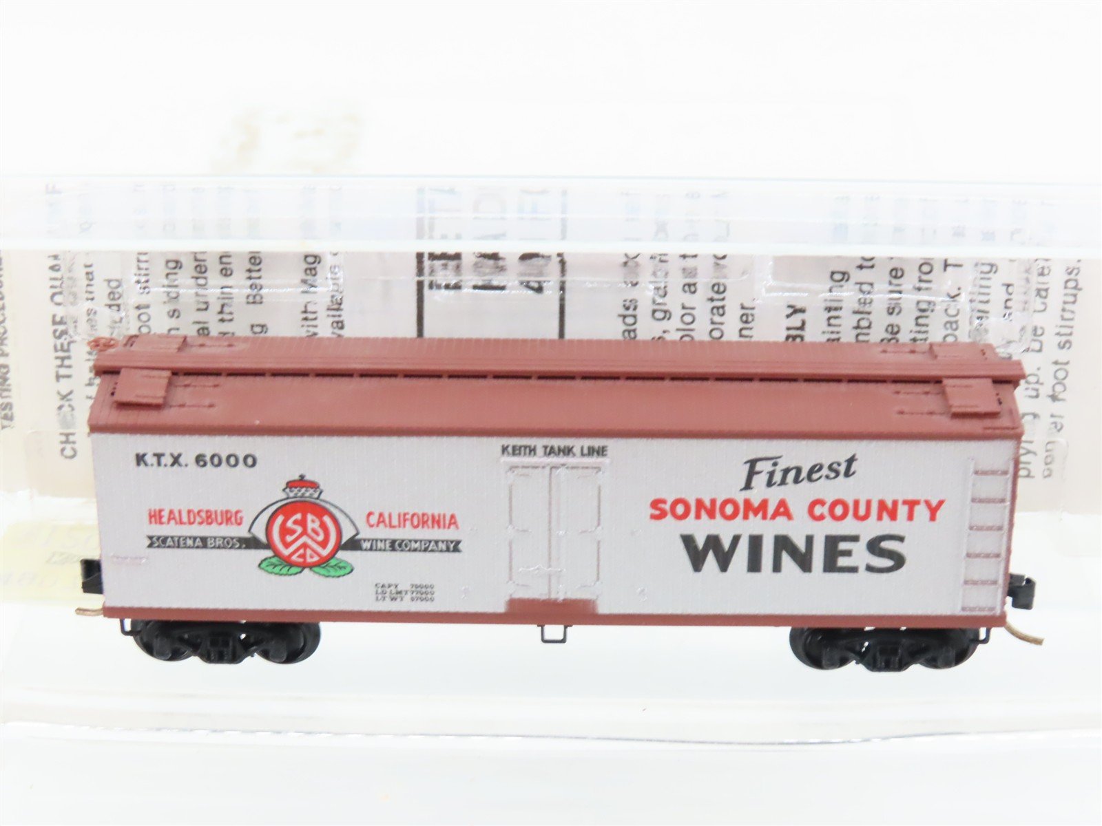 N Scale Kadee Micro-Trains MTL 49070 KTX Scatena Bros. Wine Co. 40' Reefer #6000