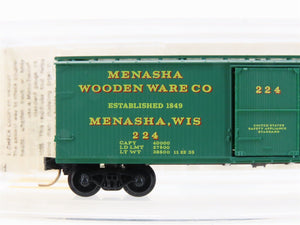 N Scale Micro-Trains MTL 42040 Menasha Woodenware 40' Single Door Box Car #224