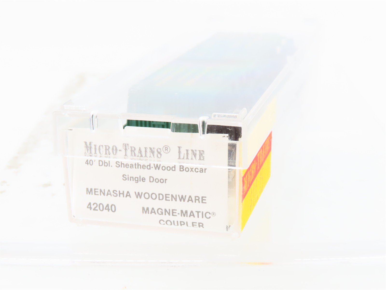 N Scale Micro-Trains MTL 42040 Menasha Woodenware Co. 40' Wood Box Car #224