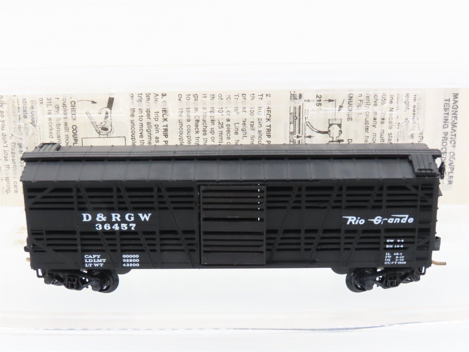 N Scale Micro-Trains MTL 35090 D&RGW Rio Grande 40' Despatch Stock Car #36457