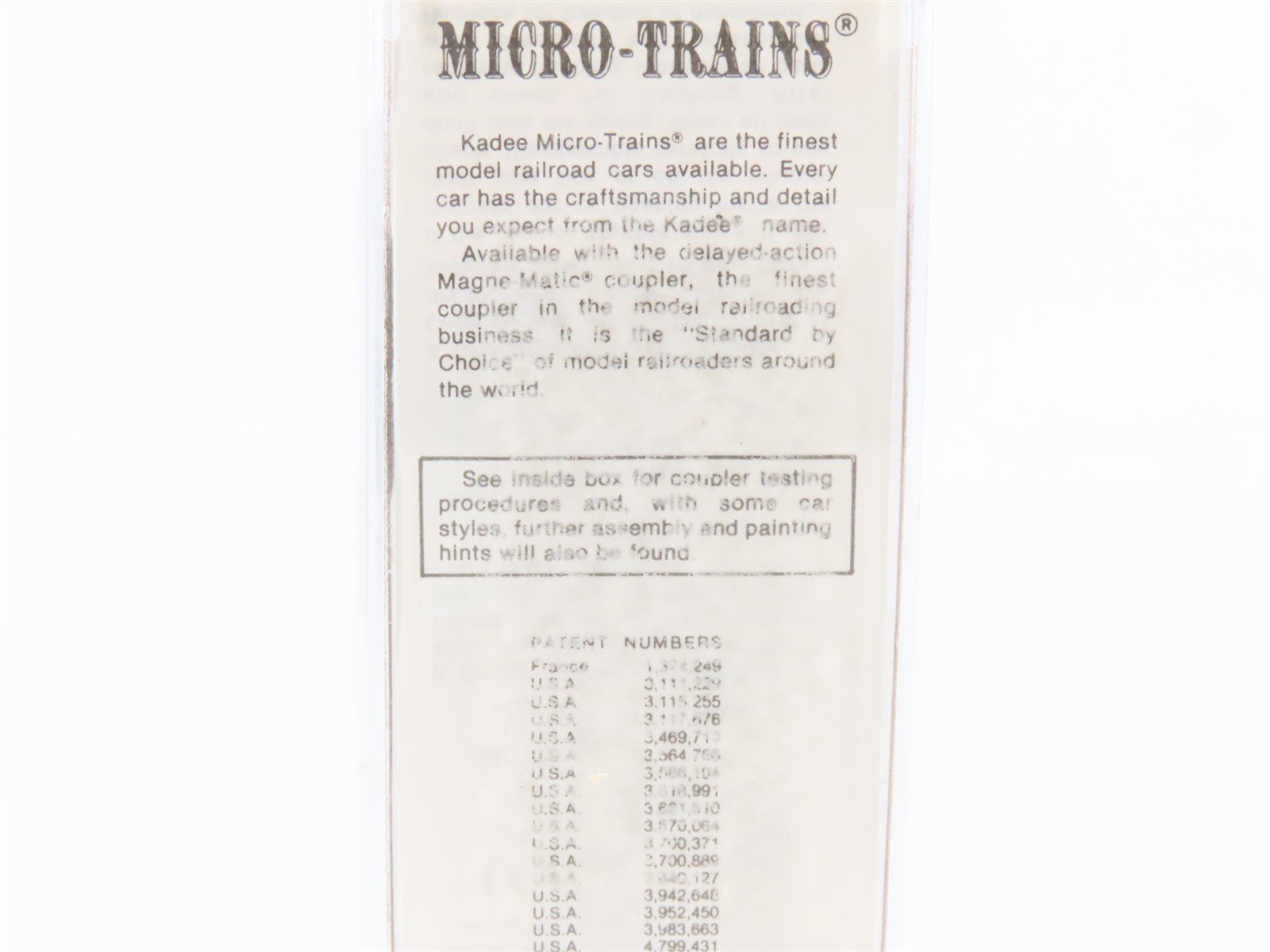 N Kadee Micro-Trains MTL 42080 WFEX GN Western Fruit Express 40' Box Car #72102