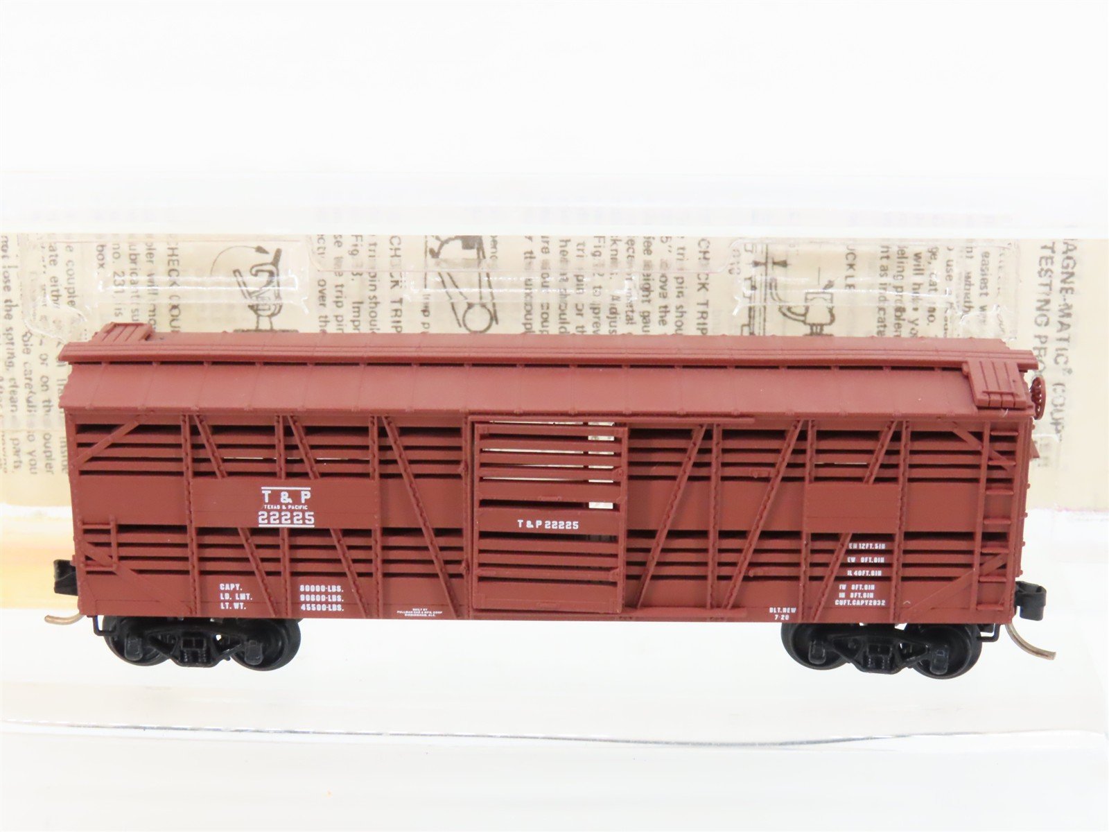 N Scale Kadee Micro-Trains MTL 35110 T&P Texas & Pacific 40' Stock Car #22225