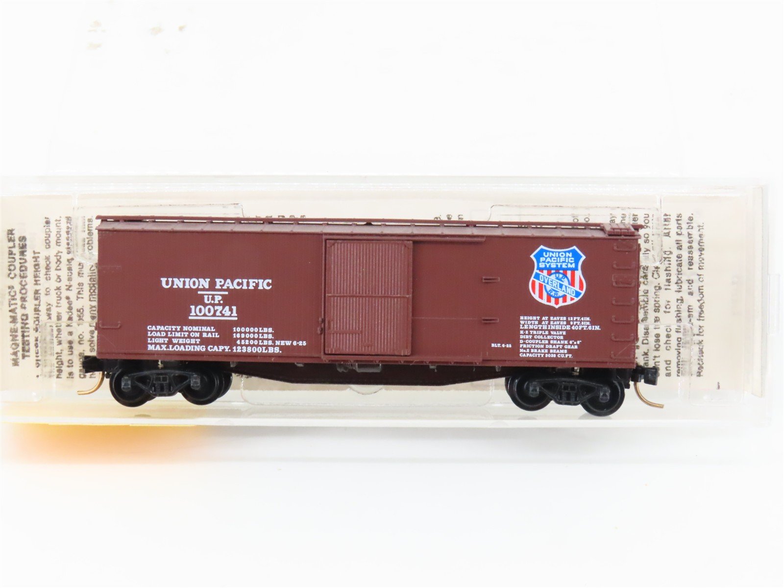 N Scale Kadee Micro-Trains MTL 42070 UP Union Pacific Overland 40' Boxcar 100741