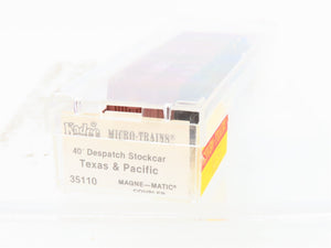 N Scale Kadee Micro-Trains MTL 35110 T&P Texas & Pacific 40' Stock Car #22225