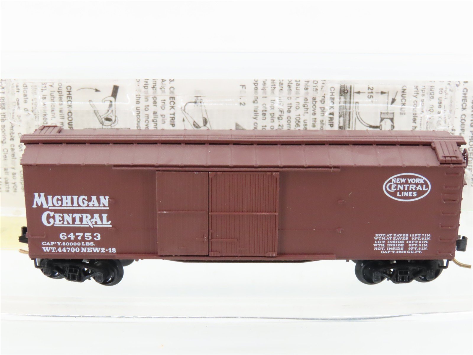 N Scale Kadee Micro-Trains MTL 43060 NYC Michigan Central 40' Reefer #64753